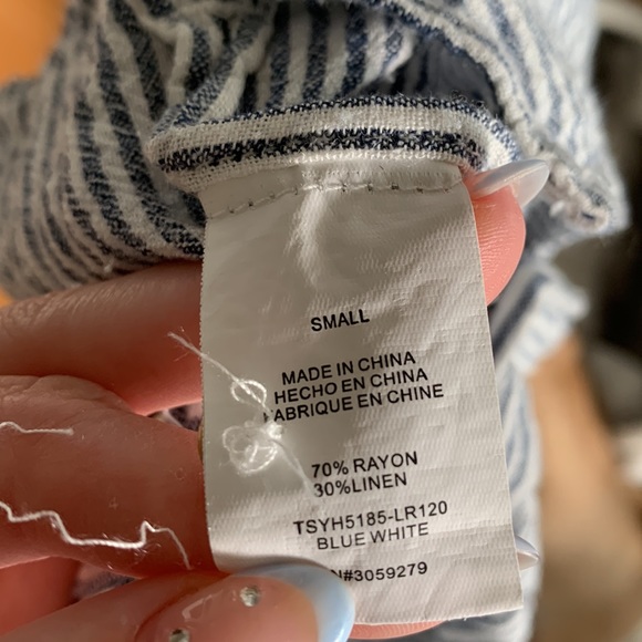 Striped Linen Blend Shirt - Picture 4 of 4